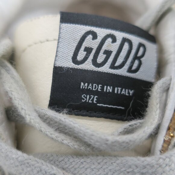 Golden Goose Mid Star Gold Glitter Midstar LE Sneakers Women 37 7M Made in Italy - Picture 9 of 15